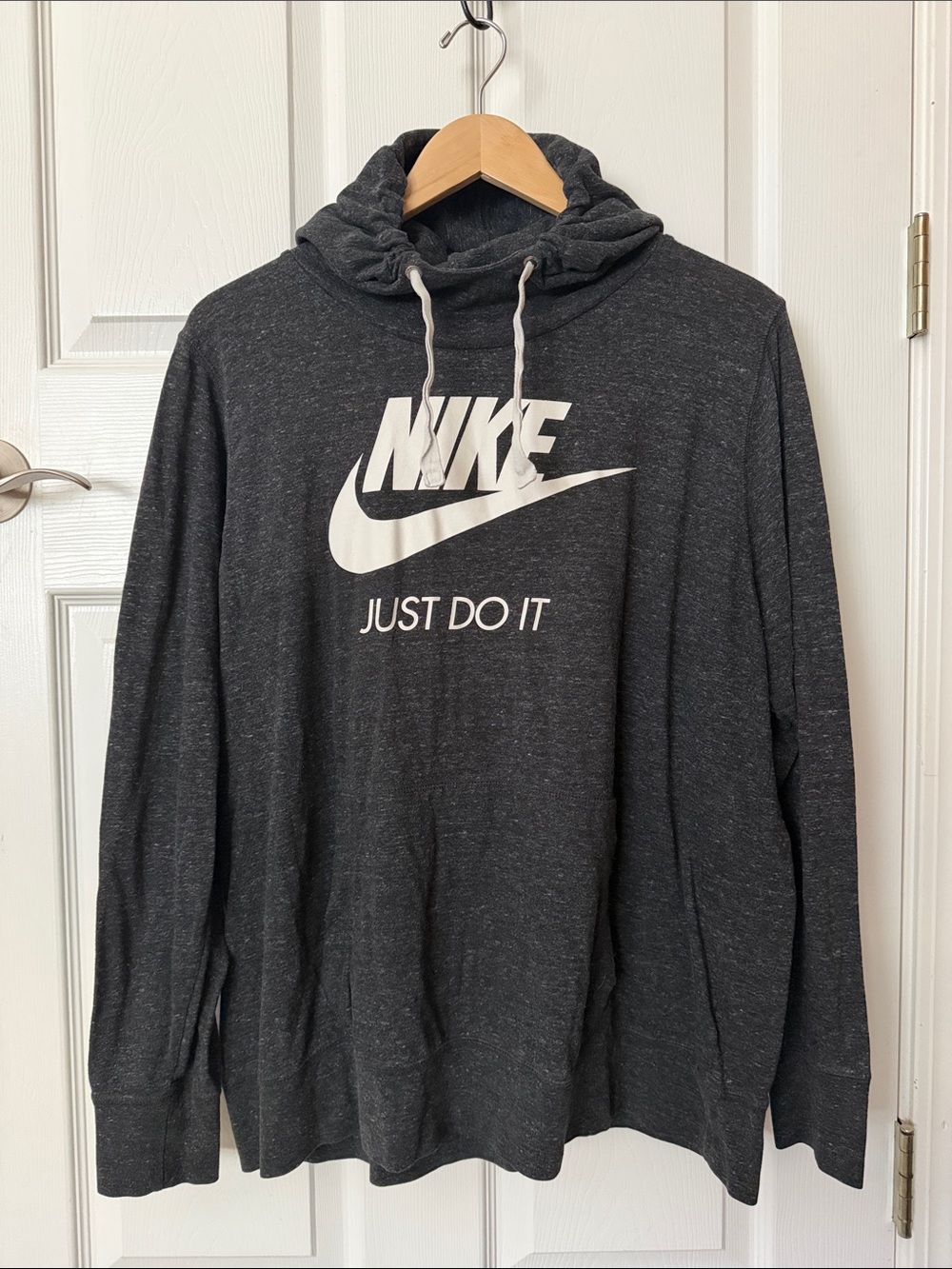 Women’s Nike Dark Charcoal vintage Hooded Long Sleeve hooded sweatshirt 2X